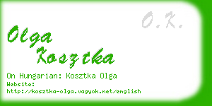 olga kosztka business card